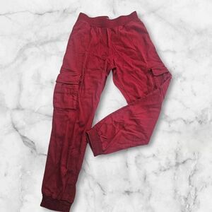 Alice + Olivia Red Cargo Joggers Size XS